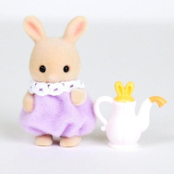 2 for $25 - Calico Critters Milk‎ Rabbit Baby - Baking Baby Party Series - Picture 1 of 6